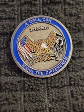 VFW CHALLENGE COIN Nebraska A Call Can Make The Difference Eagle Token Medal