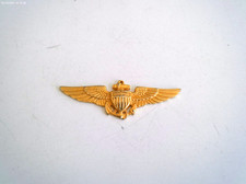 VTG U.S. Naval Aviator Badge WWII Stamped H-24-N on Reverse