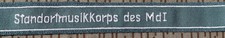 East German cuff title "Standortmusikkorps des MDI" White on green.