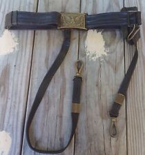 U.S. Civil War Model 1851 Buckle on Leather w/ Sword Hanger maker Marked  picture