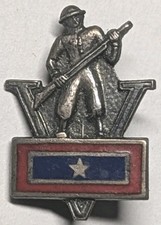 WW2 1 Star V Victory / Son In Service - Sterling Sweetheart Homefront Pin
