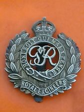 Royal Engineers Kings Crown Corps Cap Badge  Badge BRASS  picture