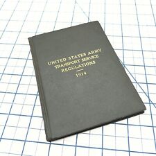 1914 UNITED STATES ARMY TRANSPORT SERVICE REGULATIONS BOOK WWI DOCUMENT 465 picture