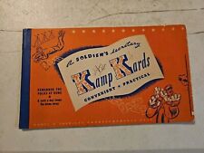 Vintage 1942 WWII KAMP KARDS POSTCARD BOOK A Soldiers Secretary 22 Postcards  picture