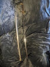 antique German lion’s head sword with ruby eyes with scabbard picture