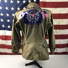 Vintage WWII M43 Field Jacket 1950s Korean War Silk Souvenir Jacket Dragons picture