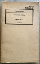 War Department Technical Manual Carpentry - 1949 Printing picture