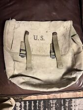 VINTAGE WATERPROOFED WW2 US MUSSET BAG B.B.S CO. 1943 U.S. ARMY picture