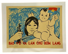 Vietnam War Propaganda Poster Vietnamese Pride Protecting The Village SIZE 12x16