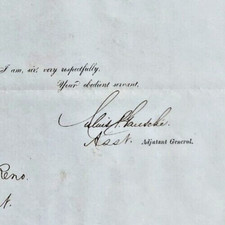 Civil War Original Signature Julius Peter Garesché Cuban American General RARE