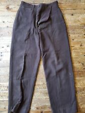 Vintage WW2 Era US Army Button Fly Wool Pants Brown Trousers 28x31 SEE PHOTOS picture