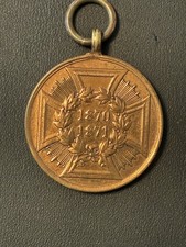 Antique 1870-1871 German Imperial Franco-Prussian War Bronze Combatant Medal