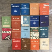 Vtg US Army WWII Language Booklet Collection Lot of 18 Foreign Language Guide