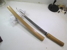 JAPANESE OLD WAKISAKI SWORD IN SHIRASAYA SHIGETAKA NTHK PAPER IN POLISH #X4