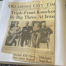 World War II Scrapbook Of Award Cert. News Paper Clippings , Booklets &More