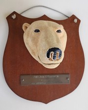 Vintage 1959 Cold War Ft. Churchill Manitoba Polar Bear Award Plaque Rocket Base