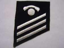 USN STRIKER RATE INSIGNIA - INTERIOR COMMUNICATIONS ELECTRICIAN WHITE ON BLUE 