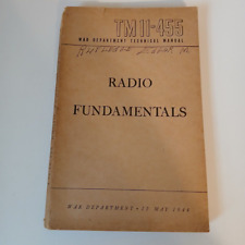 VTG WW2 War Department 1944 Technical Book Radio Fundamentals TM 11-455 Military picture