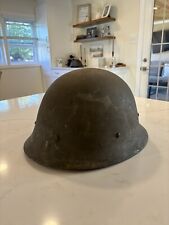 WW2 WWll Swedish Civil Defense M26 Steel Combat Helmet w/Full Liner & Chinstrap picture