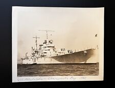 Vintage Navy Photograph USS Philadelphia CL-41 Chesapeake Bay, VA 1944 (8”x 10”) picture