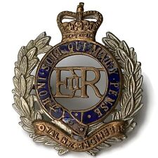 Queen Crown New Zealand Army Engineers Corps OFFICERS Metal ENAMEL Cap Badge picture