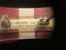 .05-WOLF BROWN COAST GUARD-GOOD CONDUCT RIBBON BAR-Thin Bakelite?-Pin Back-SALE*