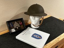 WW2 M1917A1 Kelly Helmet With Veteran Identification and Research L@@K