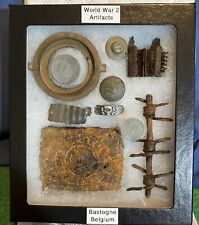 WW2 Bastogne,Belgium Dug Relics,German Belt Buckle,Skull ring,Panzer part,Coins picture