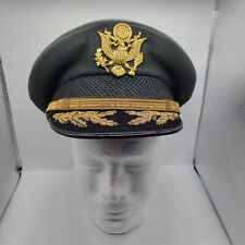 Vintage WWII US Army Officers Cap by Berkshire Deluxe Gold Eagle Tone picture