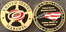 US Marshals Service EDofNC “Hurricanes” GOLD version challenge coin picture