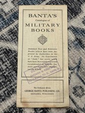 WW1 WWI US Army Military Banta's Catalogue of Military Books Order Booklet