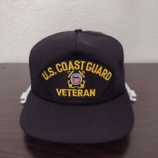 U.S. Coast Guard Veteran Hat Men OS Snapback Black 2000s Cap H1 picture