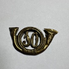 Vintage Brass Cap Badge Light Infantry Hunting Horn Military Insignia As Is 