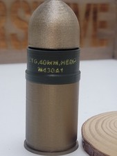 3D Printed 40mm M430A1 HEDP Grenade Display Replica - Inert Plastic - Life Size