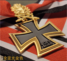Replica WWII GERMAN Golden Knight Iron Cross Knight Emblem Oak Leaf Neck Ribbon picture
