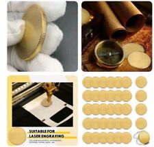 30 PC Lot Blank Brass DIY Challenge Coins 40mm - Laser Engravable W/ Capsules  picture
