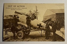 WWI Ace British Sanke Like Postcard Pfalz DIII Shot Down Richthofen Bertold RARE