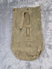 US Military 1950 USMC Army Navy Surplus Green Backpack Duffel Bag Duck Canvas  picture