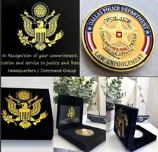 DALLAS TEXAS POLICE Officer DEPARTMENT GOLD FINISH Challenge Coin picture