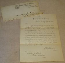 1872 Department of Interior Pension Letter Eliza J Fisk Bethel VT (Civil War ?) picture