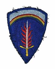 Original WW2 US Army SHAEF German Made Woven Cloth Back SSI Uniform Patch picture
