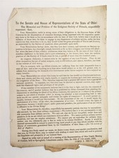 1862 antique QUAKER CIVIL WAR springfield oh ANTI-DRAFT PETITION society friends