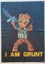 I am Grunt banner for the morale wall soldiers warriors Ukraine fighting spirit