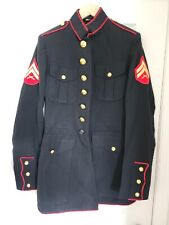 USMC US Marine Corps Dress Blues Coat 38XL EUC With Brass picture