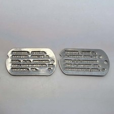 WWII US Army Notched Dog Tags John R Gibbens Indiana Virginia Militaria Set