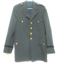 US Military Army Green Coat 39 L Wool Blazer Jacket Uniform Men's  picture