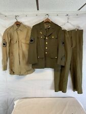 US Army Ww2 SFC Dress Uniform Jacket, Pants And Shirt Named Dated 1942 Nice picture