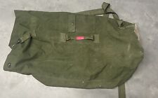 Vintage US Army Military Duffle Bag Ruck Sack Olive Green Canvas Nylon Straps picture