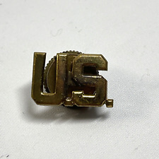 Vintage Army U.S Military Brass Screw Back Crest Pin - 3/4