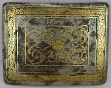 Antique Iron Oriental Buckle Engraved With Gold Circa 1650-1740 picture